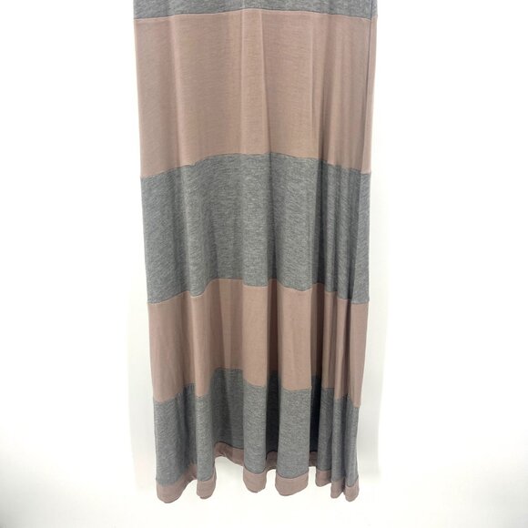 Gap Gray Pink Colorblock Short Sleeve Maxi Dress Women's Small - Picture 3 of 8